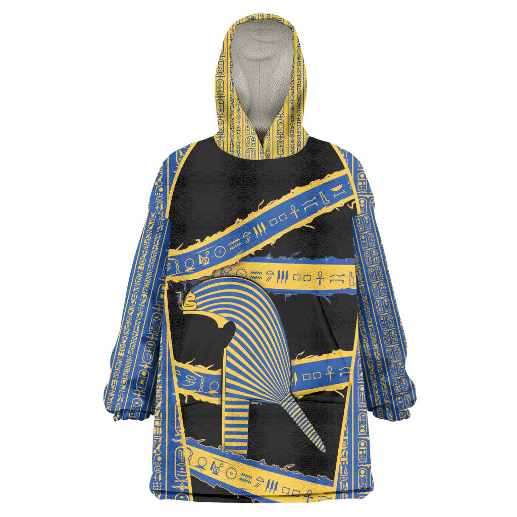 Egypt Nemyss Kid Wearable Blanket Hoodie Ancient Mythology Pharaoh Royal