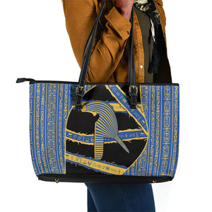 Egypt Nemyss Leather Tote Bag Ancient Mythology Pharaoh Royal