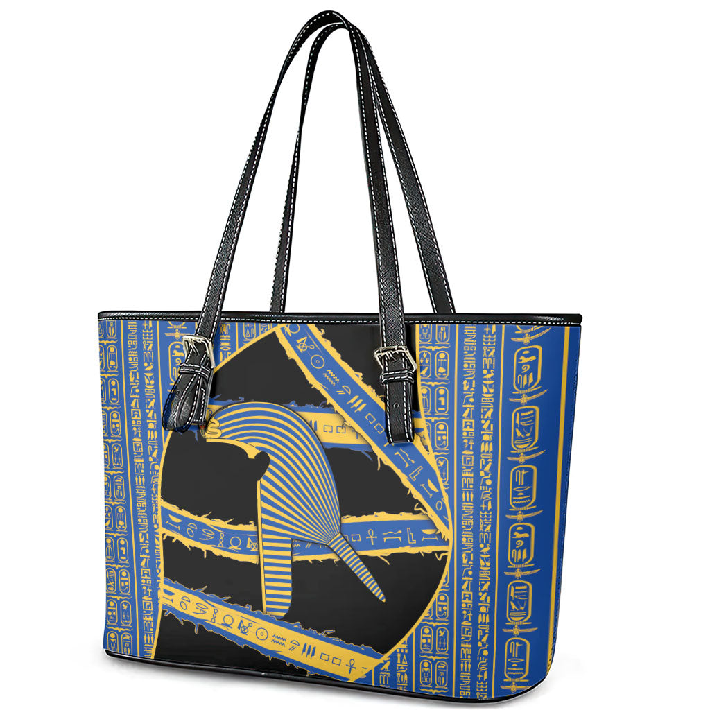 Egypt Nemyss Leather Tote Bag Ancient Mythology Pharaoh Royal