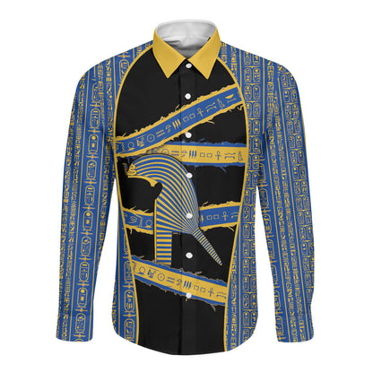 Egypt Nemyss Long Sleeve Button Shirt Ancient Mythology Pharaoh Royal
