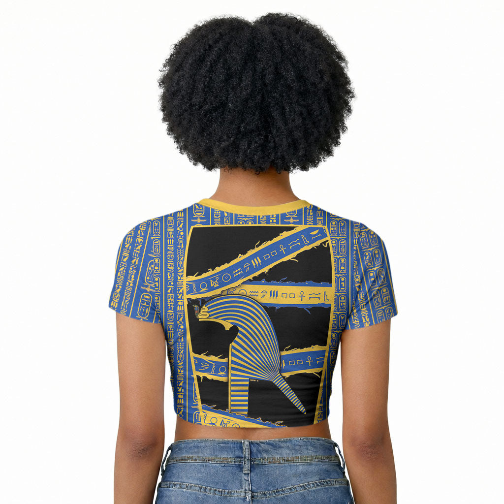 Egypt Nemyss Raglan Cropped T shirt Ancient Mythology Pharaoh Royal
