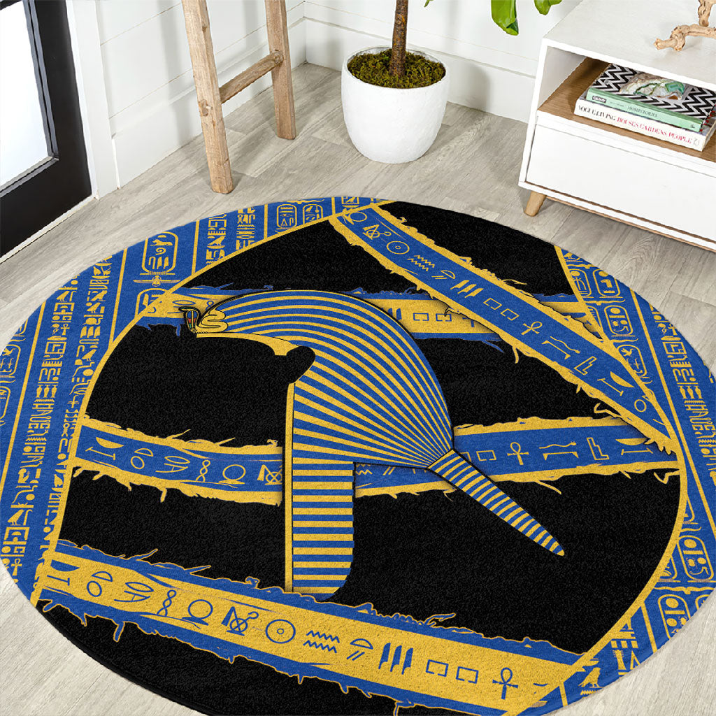 Egypt Nemyss Round Carpet Ancient Mythology Pharaoh Royal