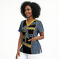 Egypt Nemyss Scrub Top Ancient Mythology Pharaoh Royal