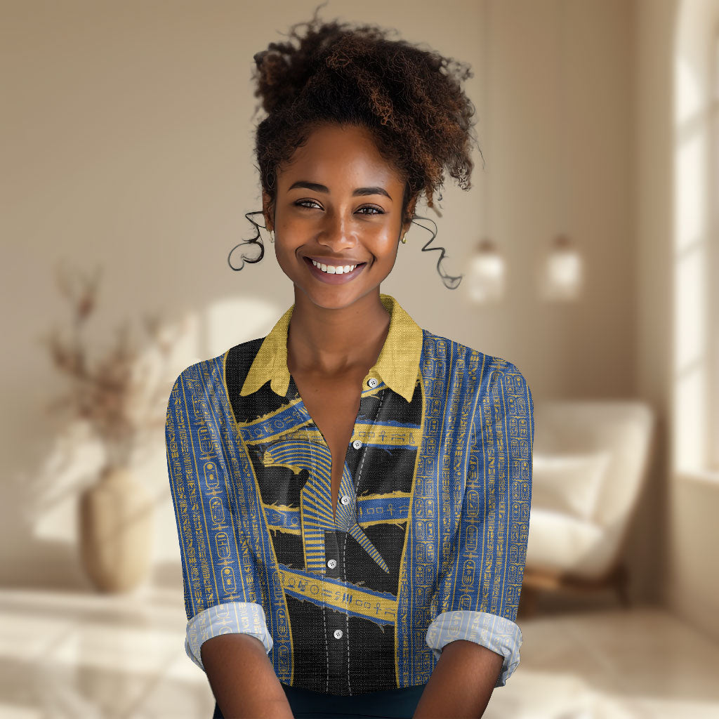 Egypt Nemyss Women Casual Shirt Ancient Mythology Pharaoh Royal