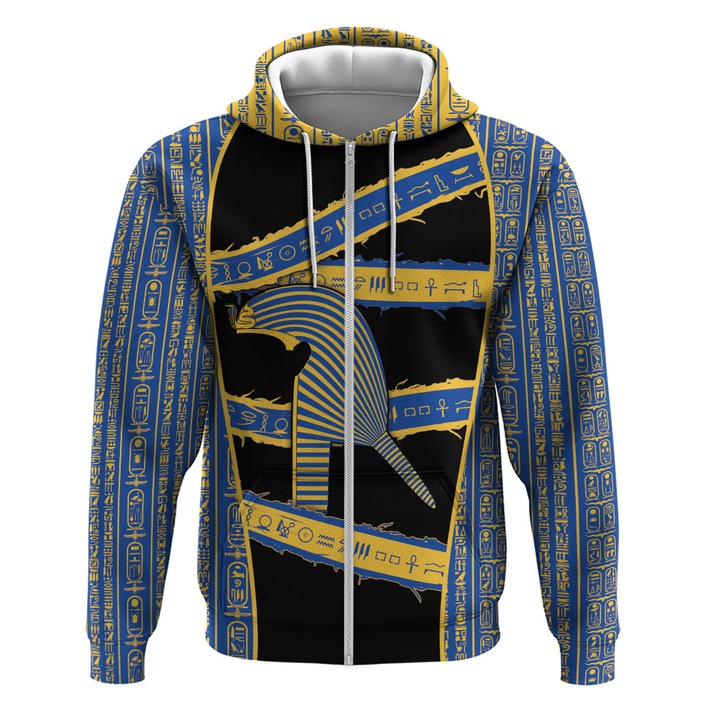 Egypt Nemyss Zip Hoodie Ancient Mythology Pharaoh Royal