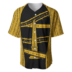Egypt Obelisk Baseball Jersey Ancient Mythology Sacred Sun Pillar