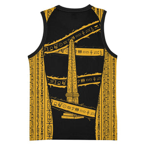 Egypt Obelisk Basketball Jersey Ancient Mythology Sacred Sun Pillar