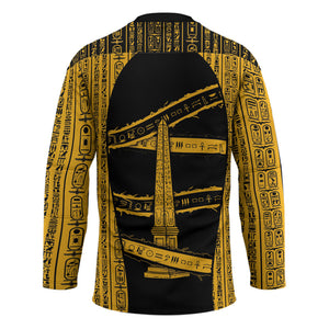 Egypt Obelisk Hockey Jersey Ancient Mythology Sacred Sun Pillar