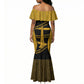 Egypt Obelisk Mermaid Dress Ancient Mythology Sacred Sun Pillar