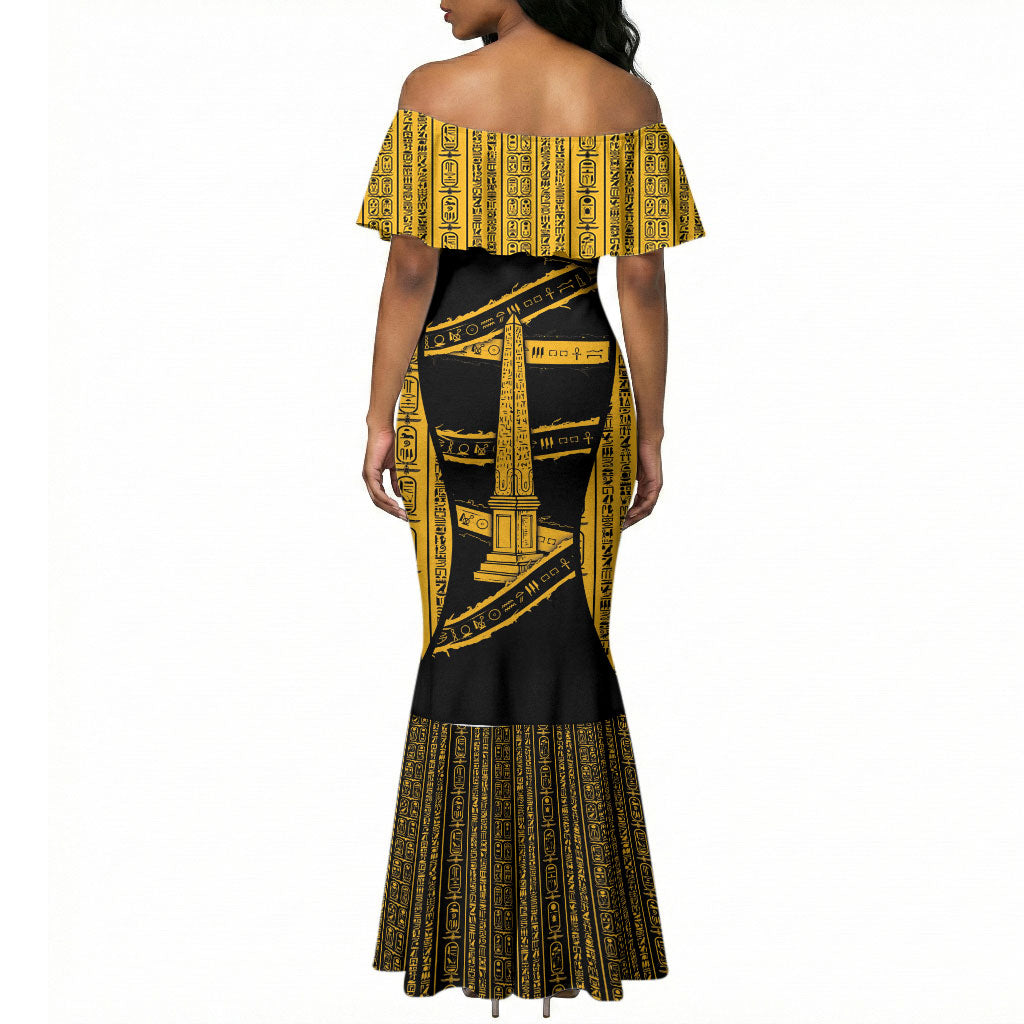 Egypt Obelisk Mermaid Dress Ancient Mythology Sacred Sun Pillar