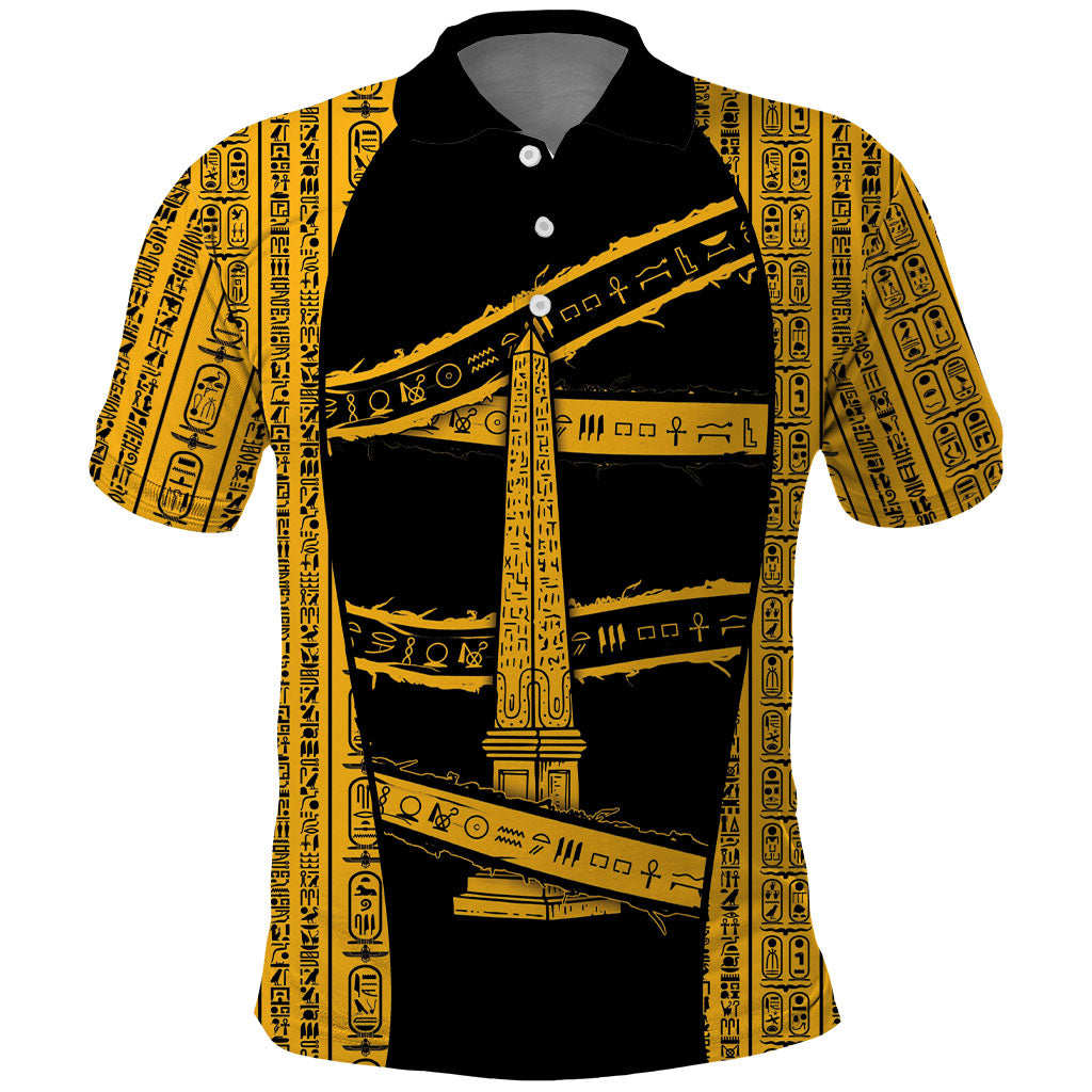 Egypt Obelisk Polo Shirt Ancient Mythology Sacred Sun Pillar