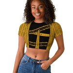 Egypt Obelisk Raglan Cropped T shirt Ancient Mythology Sacred Sun Pillar