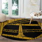 Egypt Obelisk Round Carpet Ancient Mythology Sacred Sun Pillar