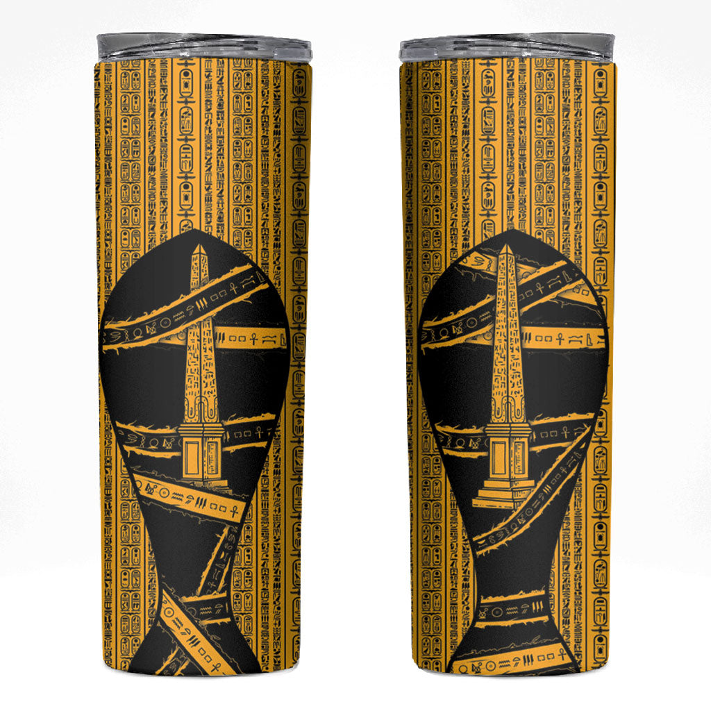Egypt Obelisk Skinny Tumbler Ancient Mythology Sacred Sun Pillar