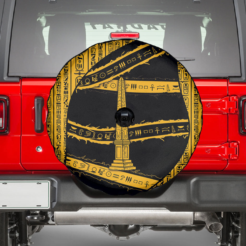 Egypt Obelisk Spare Tire Cover Ancient Mythology Sacred Sun Pillar