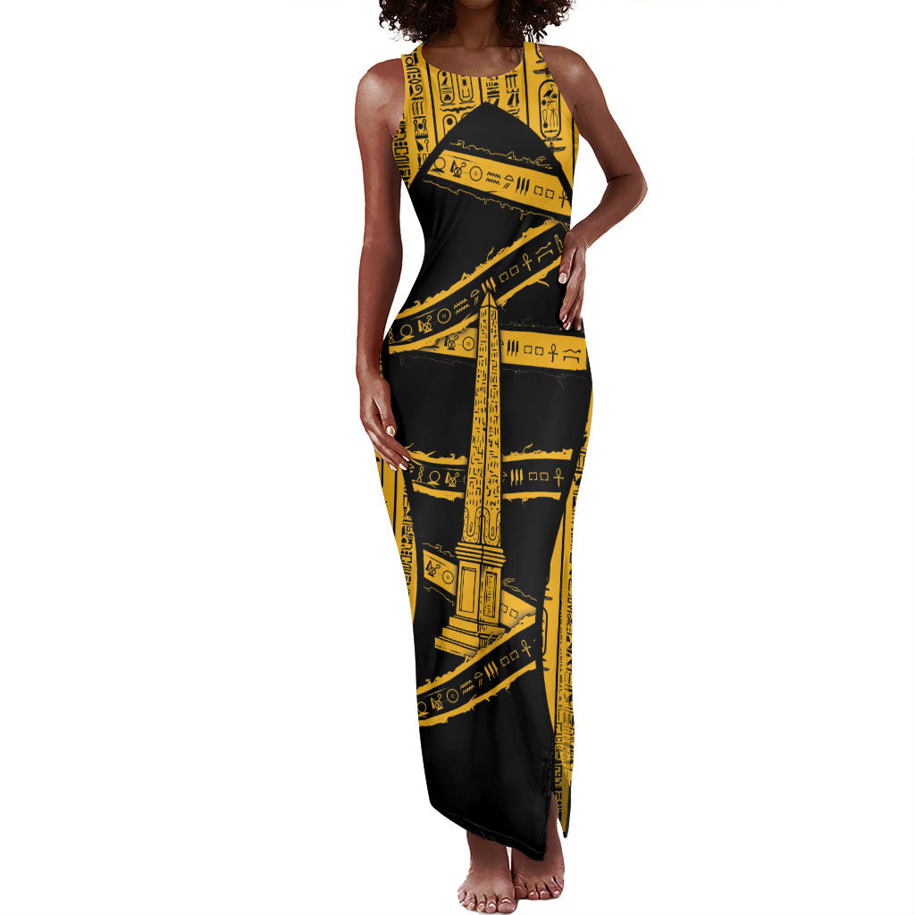 Egypt Obelisk Tank Maxi Dress Ancient Mythology Sacred Sun Pillar