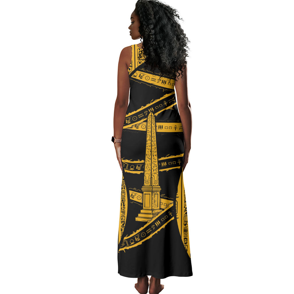 Egypt Obelisk Tank Maxi Dress Ancient Mythology Sacred Sun Pillar