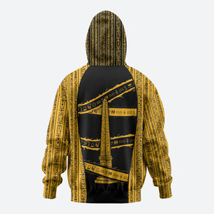 Egypt Obelisk Zip Hoodie Ancient Mythology Sacred Sun Pillar