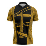 Egypt Obelisk Zipper Polo Shirt Ancient Mythology Sacred Sun Pillar