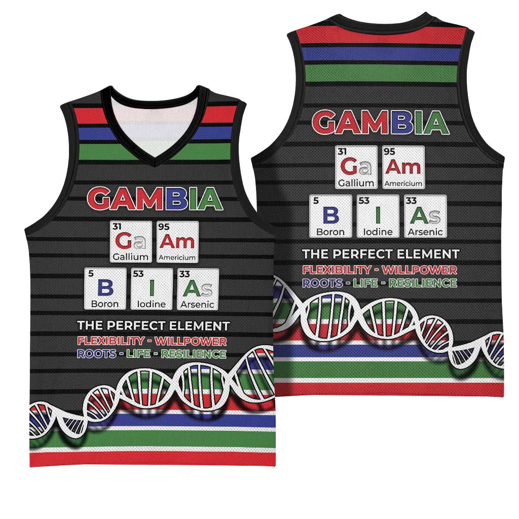 Gambia Basketball Jersey Perfect Periodic Element Of African - African Pride