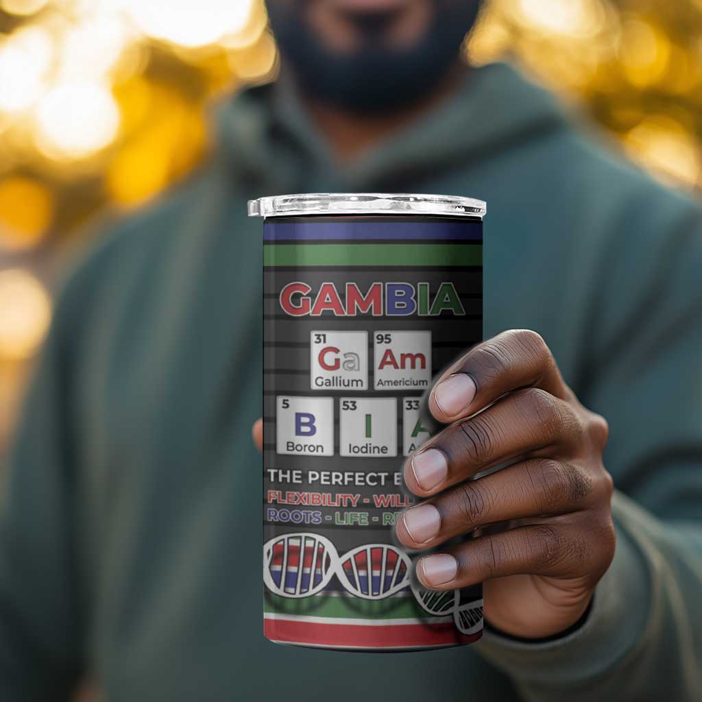 Gambia 4 in 1 Can Cooler Tumbler Perfect Periodic Element Of African - African Pride