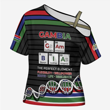 Gambia Cross Shoulder Shirt Perfect Periodic Element Of African - African Pride