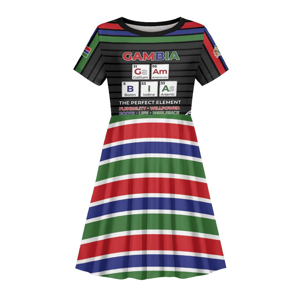 Gambia Kid Short Sleeve Dress Perfect Periodic Element Of African - African Pride
