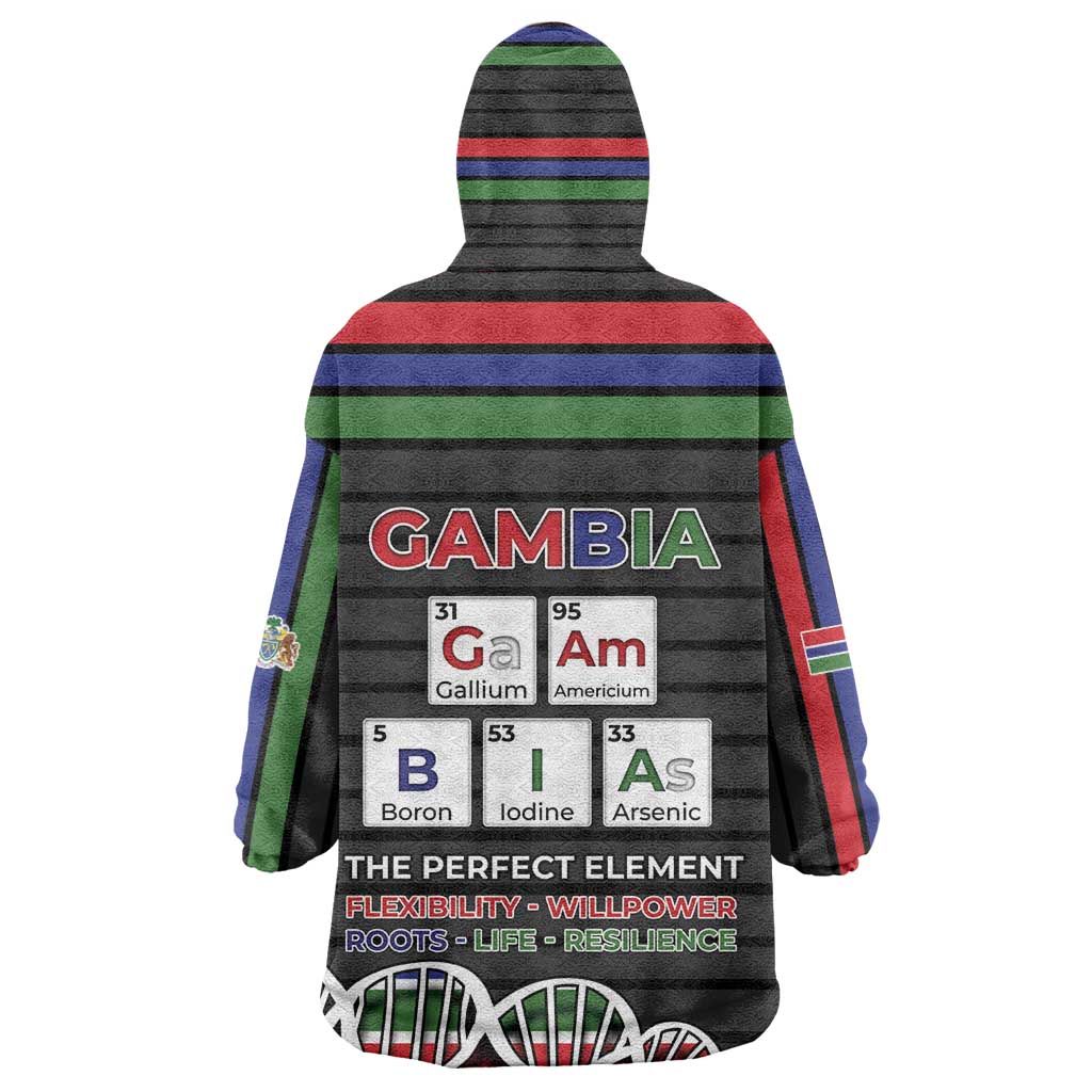 Gambia Kid Wearable Blanket Hoodie Perfect Periodic Element Of African - African Pride