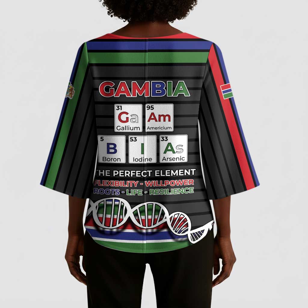 Gambia Kimono Sleeve Blouse Perfect Periodic Element Of African - African Pride