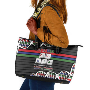 Gambia Leather Tote Bag Perfect Periodic Element Of African - African Pride