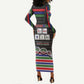 Gambia Long Sleeve Bodycon Dress Perfect Periodic Element Of African - African Pride