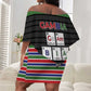 Gambia Off Shoulder Short Dress Perfect Periodic Element Of African - African Pride