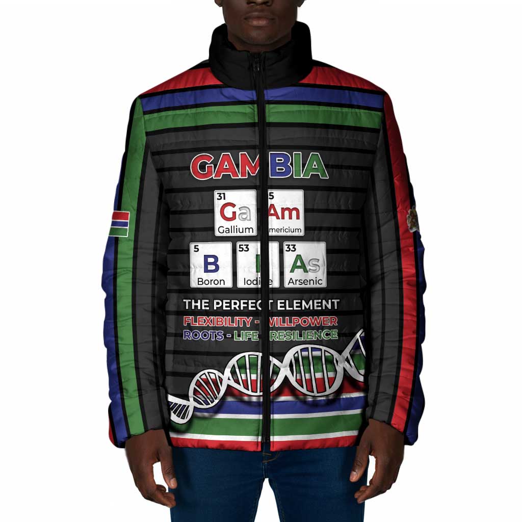 Gambia Padded Jacket Perfect Periodic Element Of African by African Pride