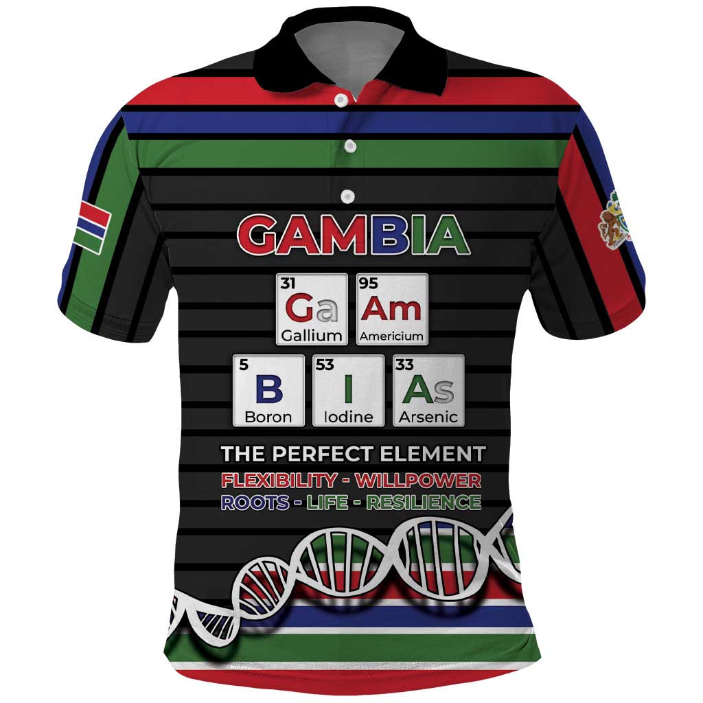 Gambia Polo Shirt Perfect Periodic Element Of African - African Pride