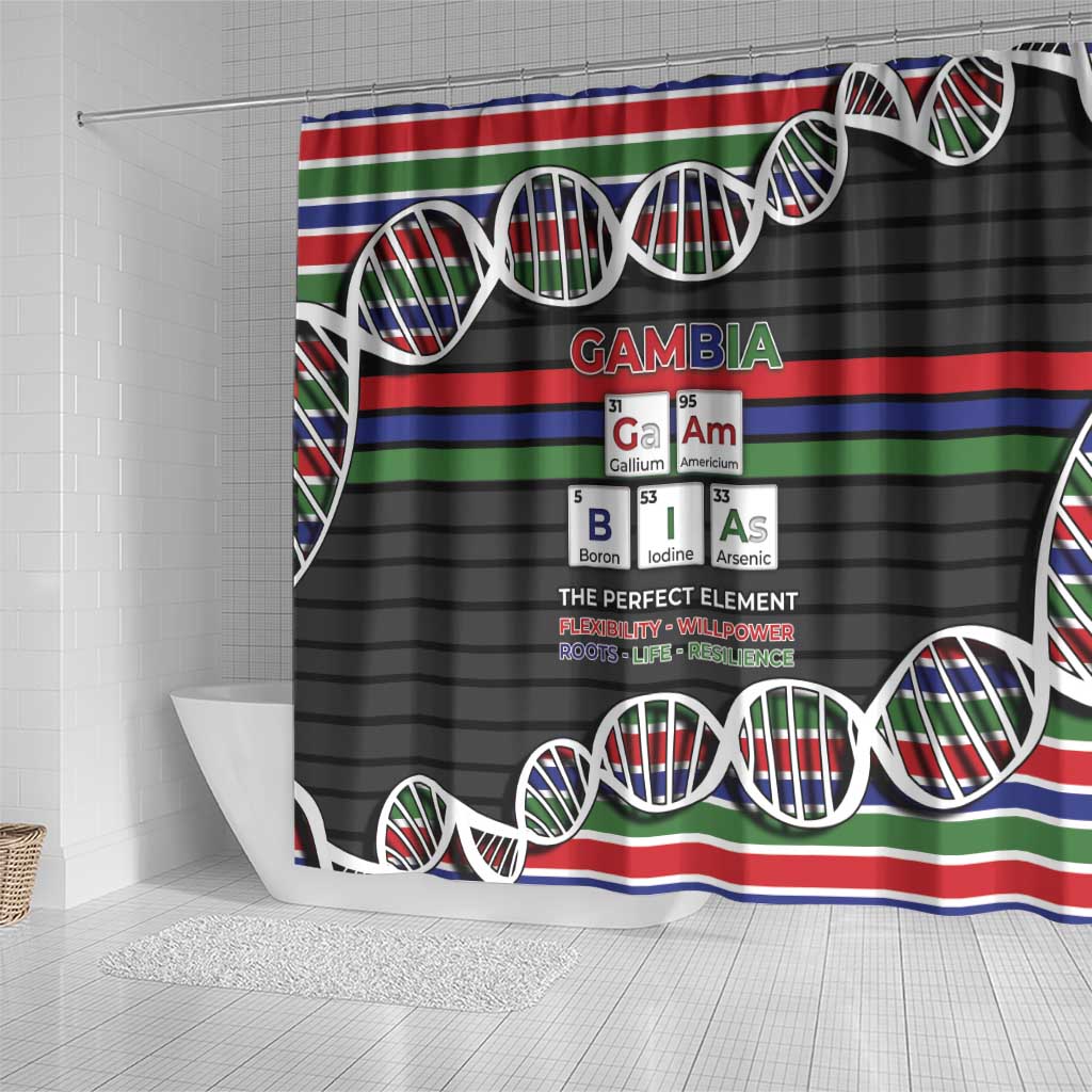 Gambia Shower Curtain Perfect Periodic Element Of African - African Pride