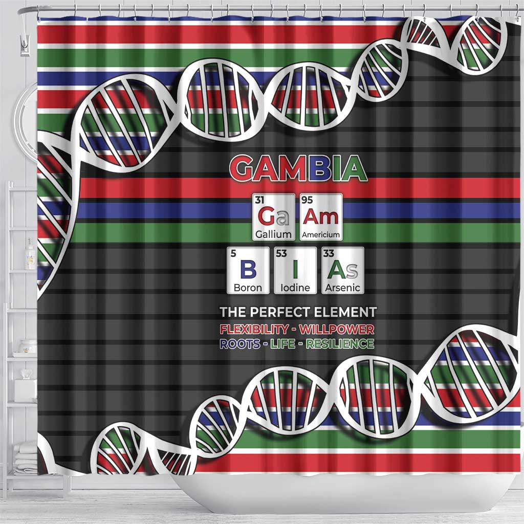 Gambia Shower Curtain Perfect Periodic Element Of African - African Pride