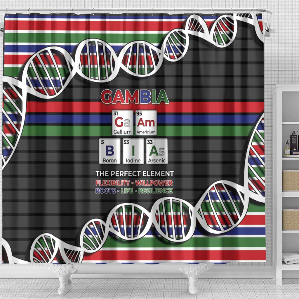 Gambia Shower Curtain Perfect Periodic Element Of African - African Pride