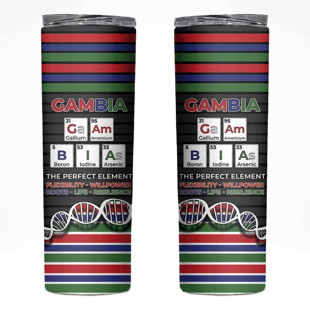 Gambia Skinny Tumbler Perfect Periodic Element Of African - African Pride