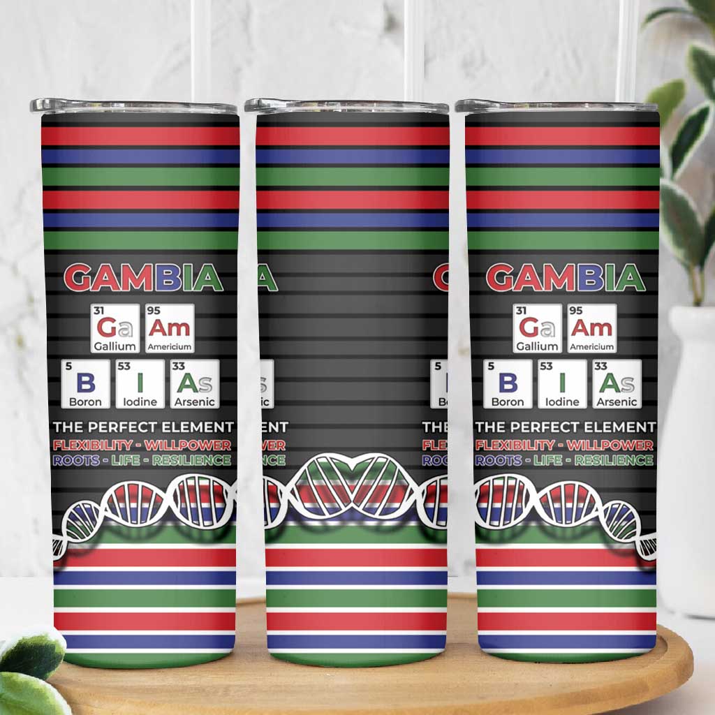 Gambia Skinny Tumbler Perfect Periodic Element Of African - African Pride