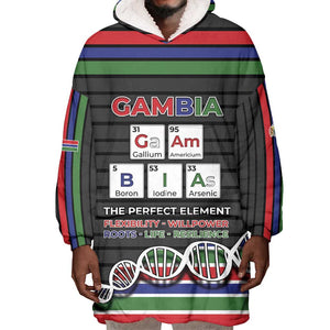 Gambia Wearable Blanket Hoodie Perfect Periodic Element Of African - African Pride
