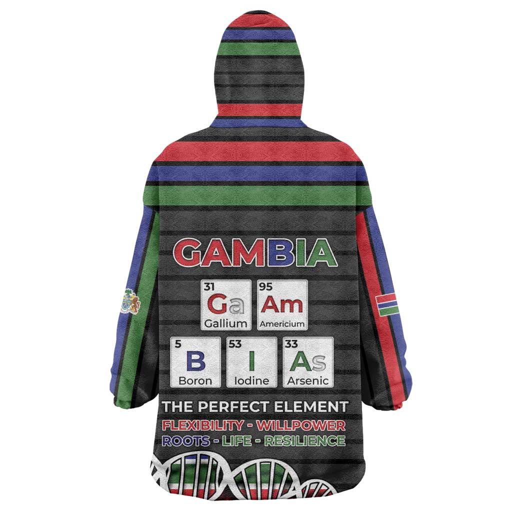 Gambia Wearable Blanket Hoodie Perfect Periodic Element Of African - African Pride