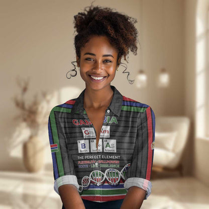 Gambia Women Casual Shirt Perfect Periodic Element Of African - African Pride