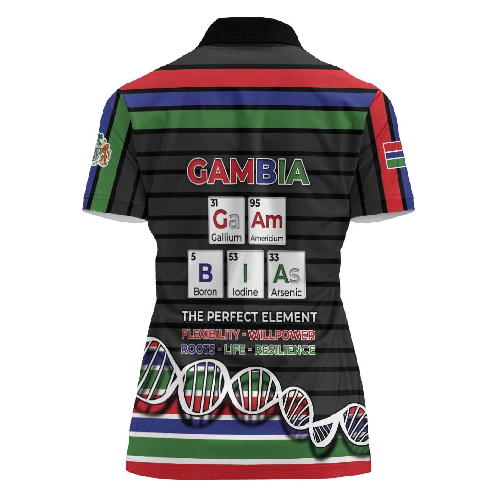 Gambia Women Polo Shirt Perfect Periodic Element Of African - African Pride
