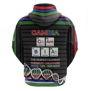 Gambia Zip Hoodie Perfect Periodic Element Of African - African Pride