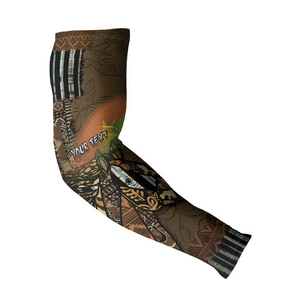 Personalized Burkina Faso Arm Sleeves African Tribal Horse Patchwork Style - African Pride