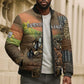 Personalized Burkina Faso Bomber Puffer Jacket African Tribal Horse Patchwork Style - African Pride