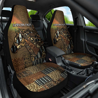 Burkina Faso Car Seat Cover African Tribal Horse Patchwork Style - African Pride
