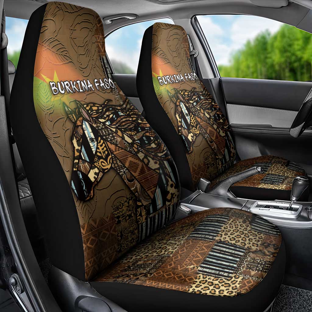 Burkina Faso Car Seat Cover African Tribal Horse Patchwork Style - African Pride