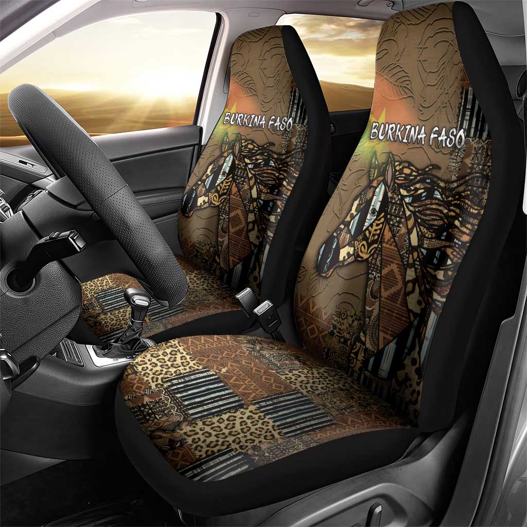 Burkina Faso Car Seat Cover African Tribal Horse Patchwork Style - African Pride