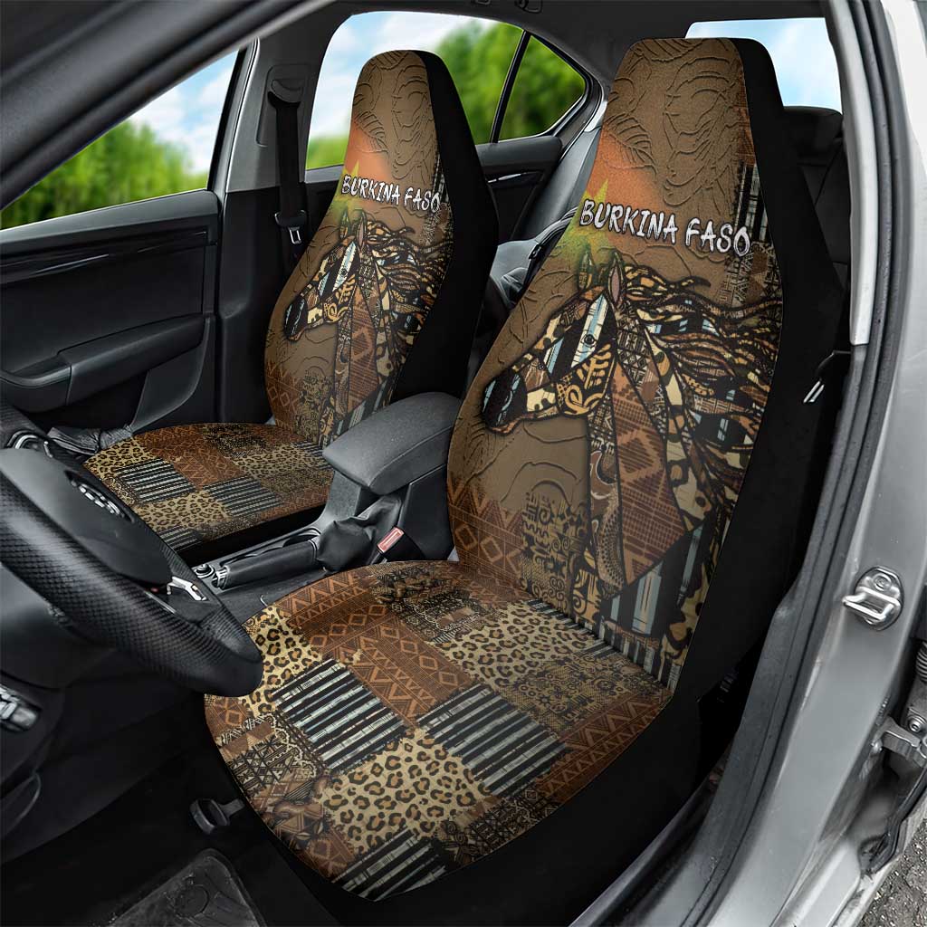 Burkina Faso Car Seat Cover African Tribal Horse Patchwork Style - African Pride